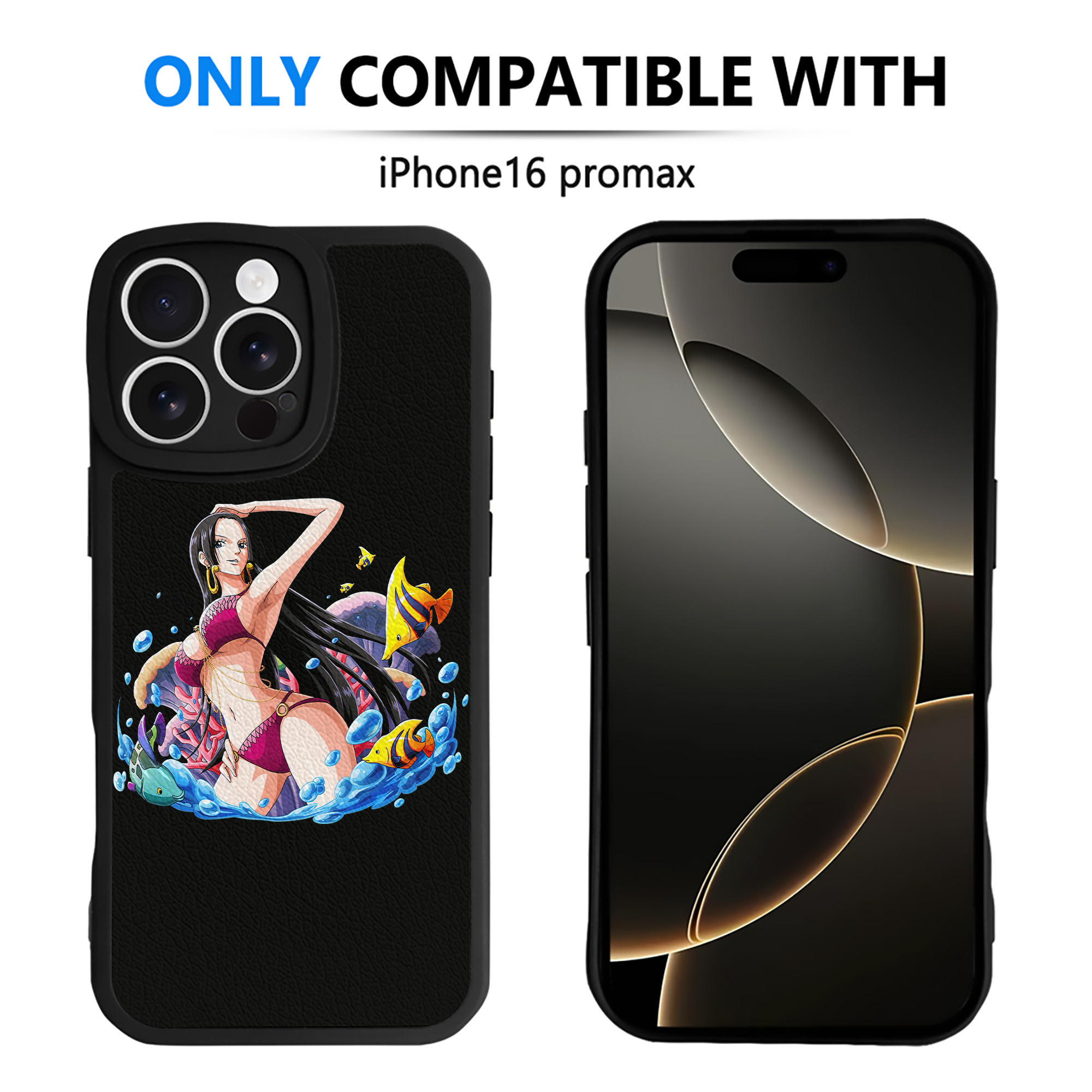 （画像用） ワンピース ボア・ハンコック ONE PIECE Boa·Hancock 【iPhone 16シリーズ対応】シリコンスマホケース（レザー調） 材質：シリコン